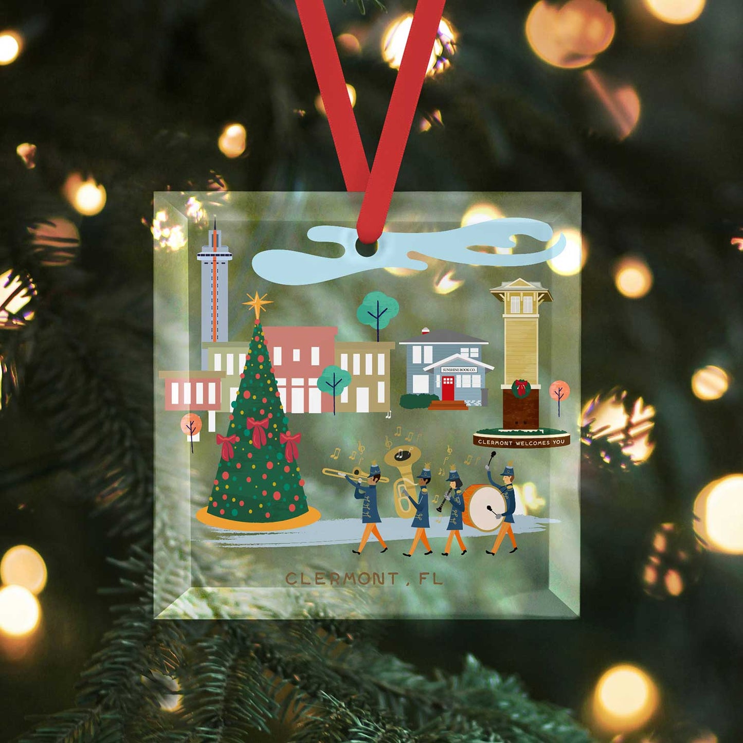 Clermont Christmas Cheer | Glass Holiday Ornament - A. B. Newton and Company