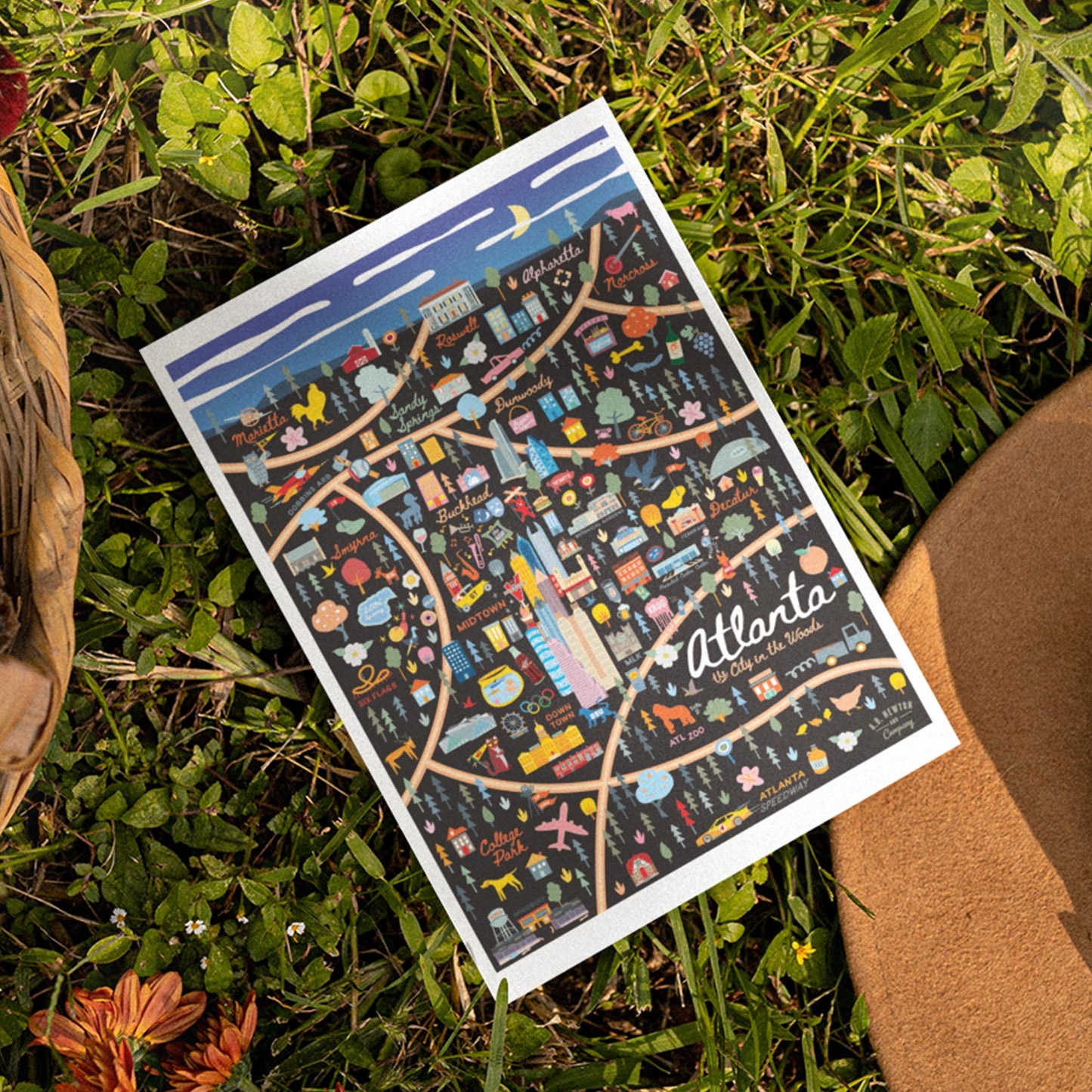 Atlanta GA 5x7 City Series Postcard