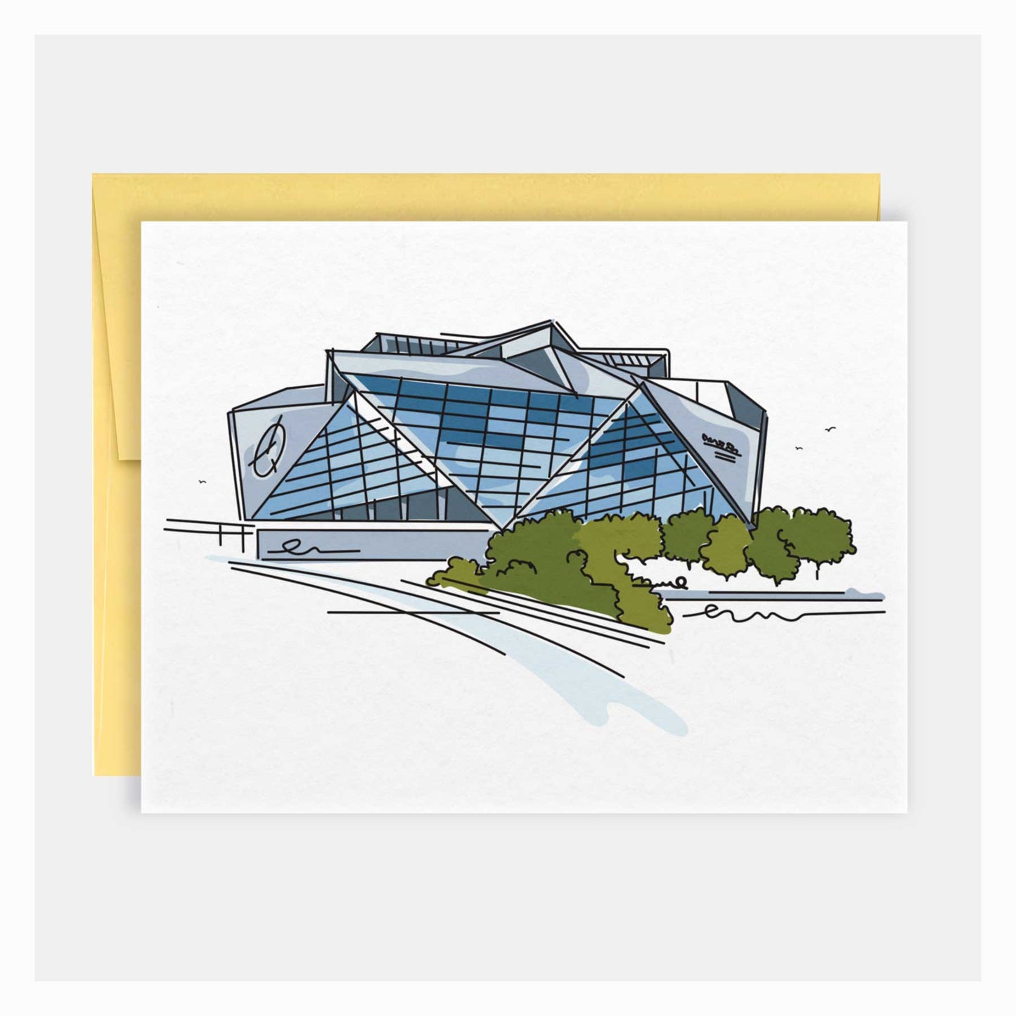 Mercedes Benz Stadium | Atlanta Landmark Series | Greeting Card - A. B. Newton and Company