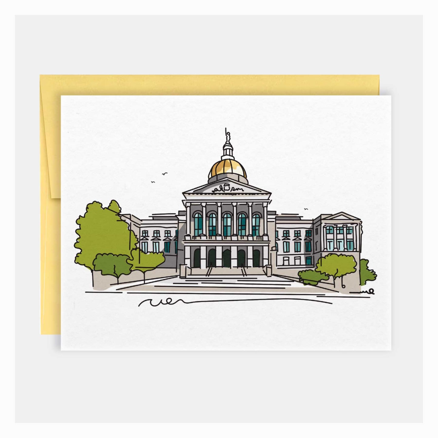 Georgia State Capital | Atlanta Landmark Series | Greeting Card - A. B. Newton and Company
