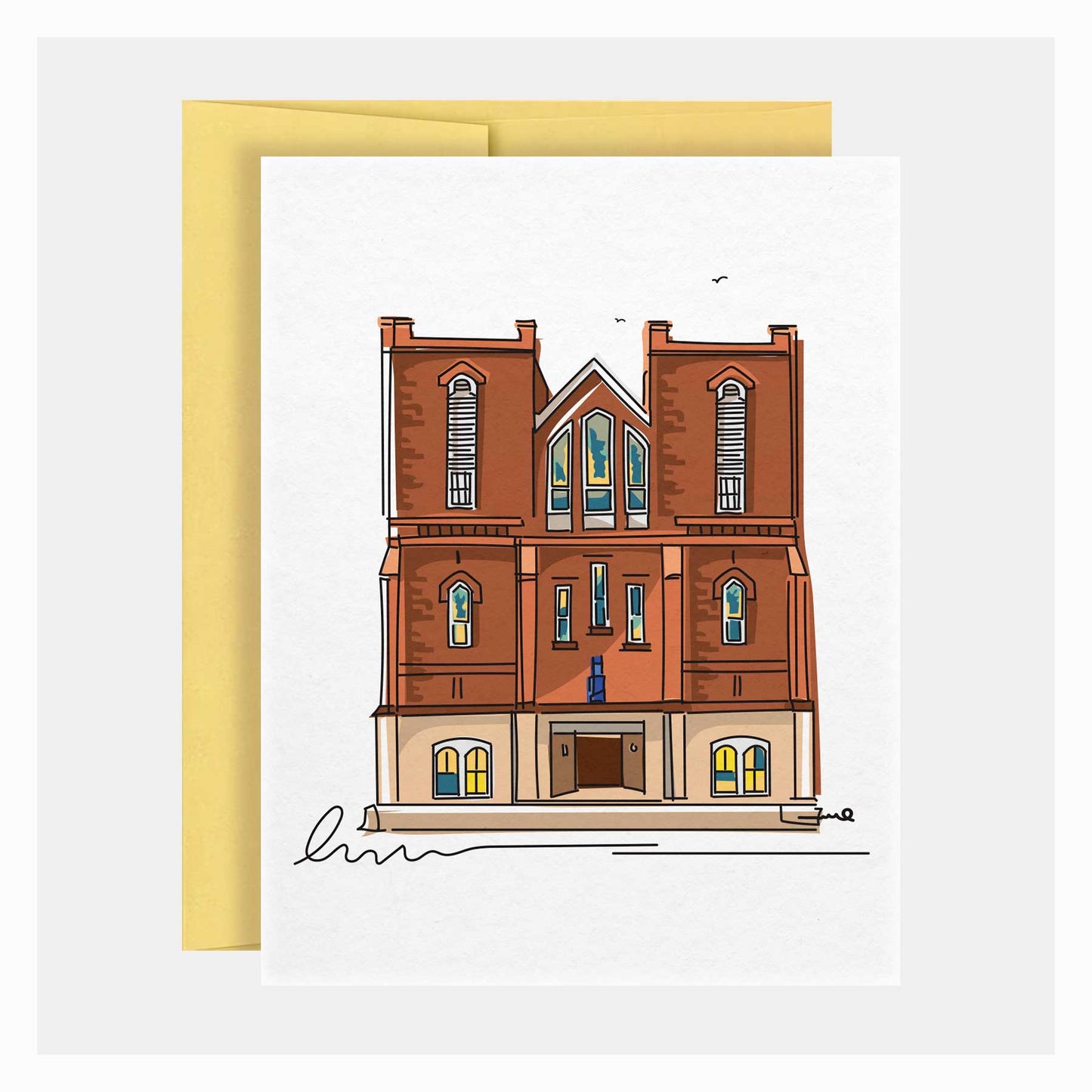 Ebenezer Baptist Church | Atlanta Landmark Series | Greeting Card - A. B. Newton and Company
