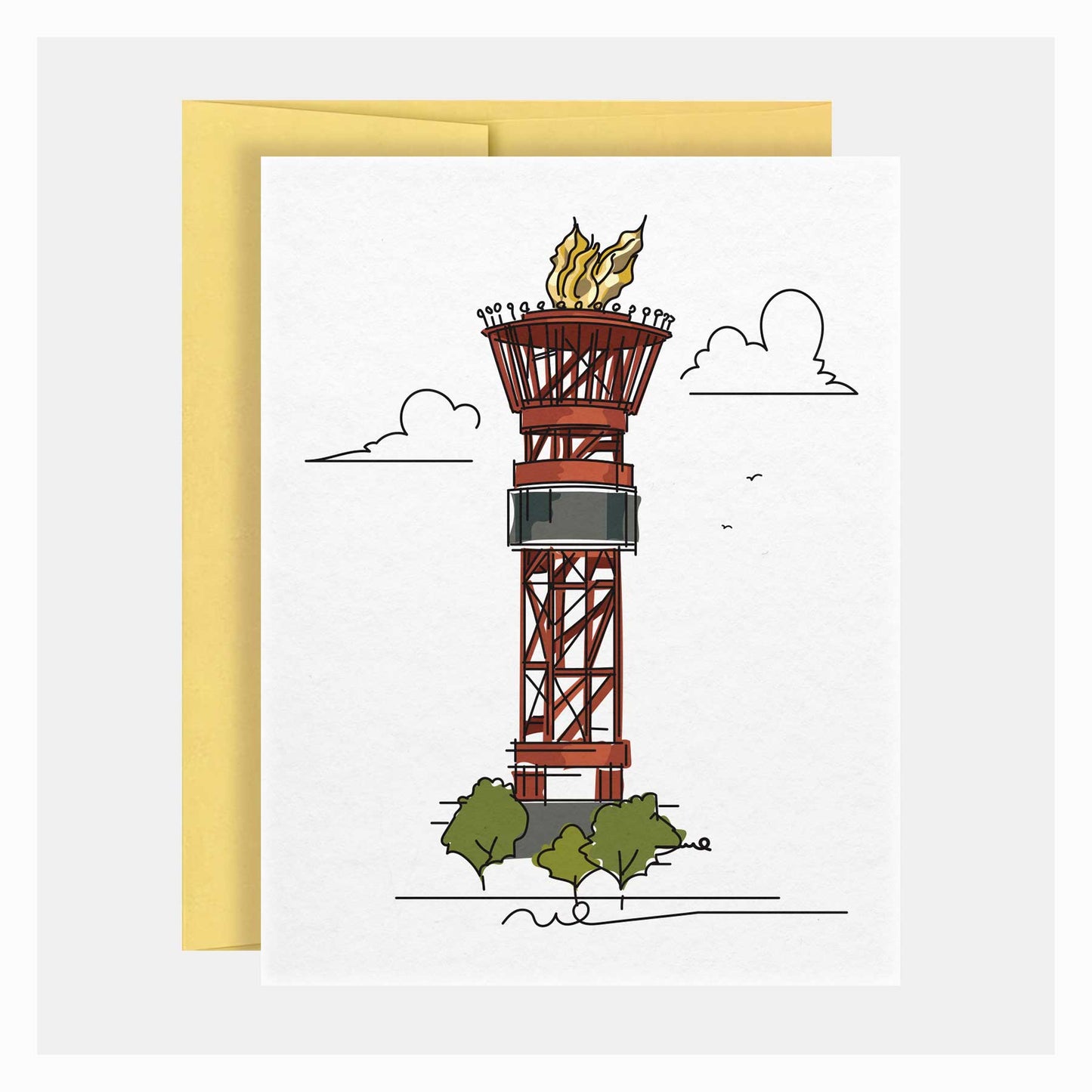 Olympic Torch | Atlanta Landmark Series | Greeting Card - A. B. Newton and Company