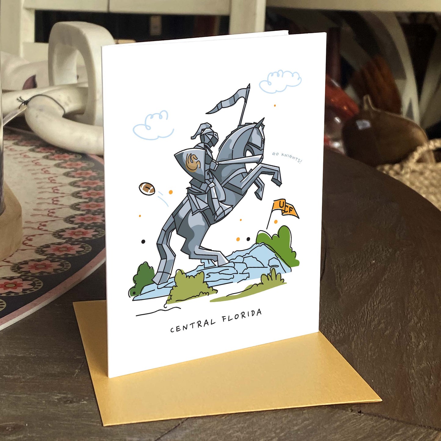 Alumni Statue | Collegiate Series | Greeting Card - A. B. Newton and Company