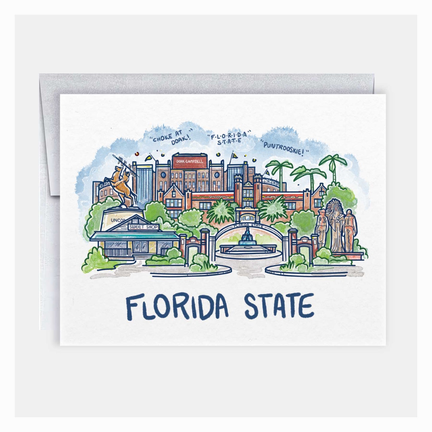 Florida State Campus Life | Collegiate Series | Greeting Card - A. B. Newton and Company