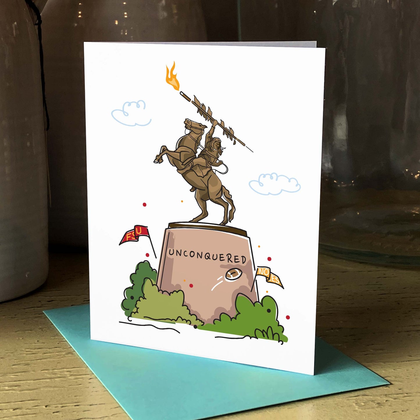 Unconquered Statue | Collegiate Series | Greeting Card - A. B. Newton and Company