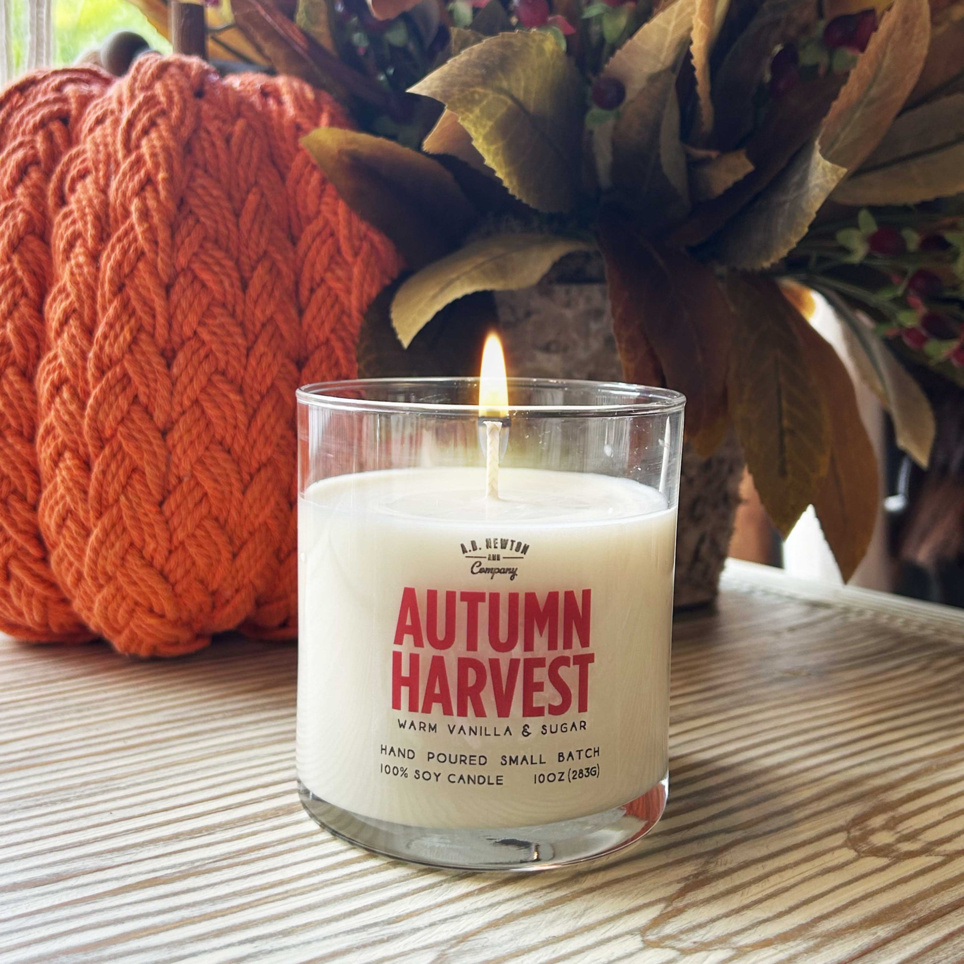 Autumn Harvest Scented Soy Candle | 10oz Candle - A. B. Newton and Company
