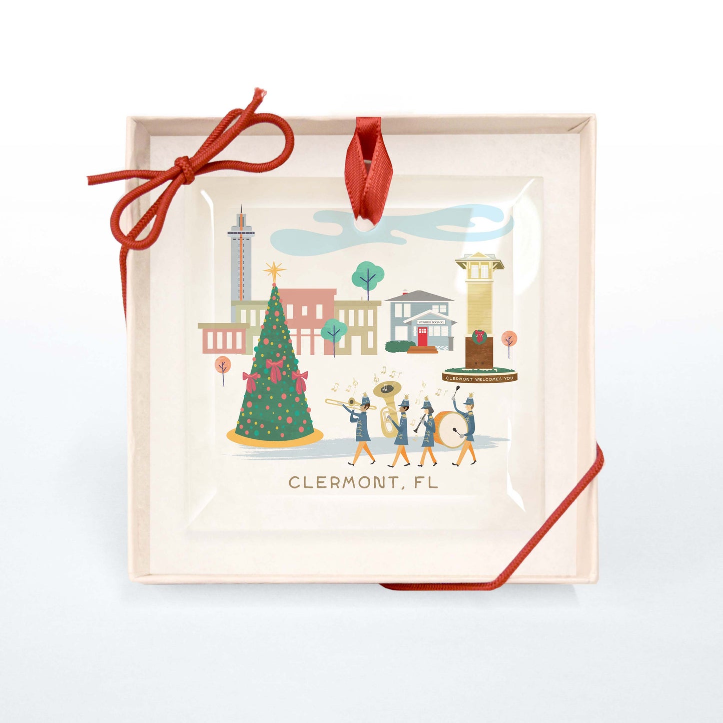Clermont Christmas Cheer | Glass Holiday Ornament - A. B. Newton and Company