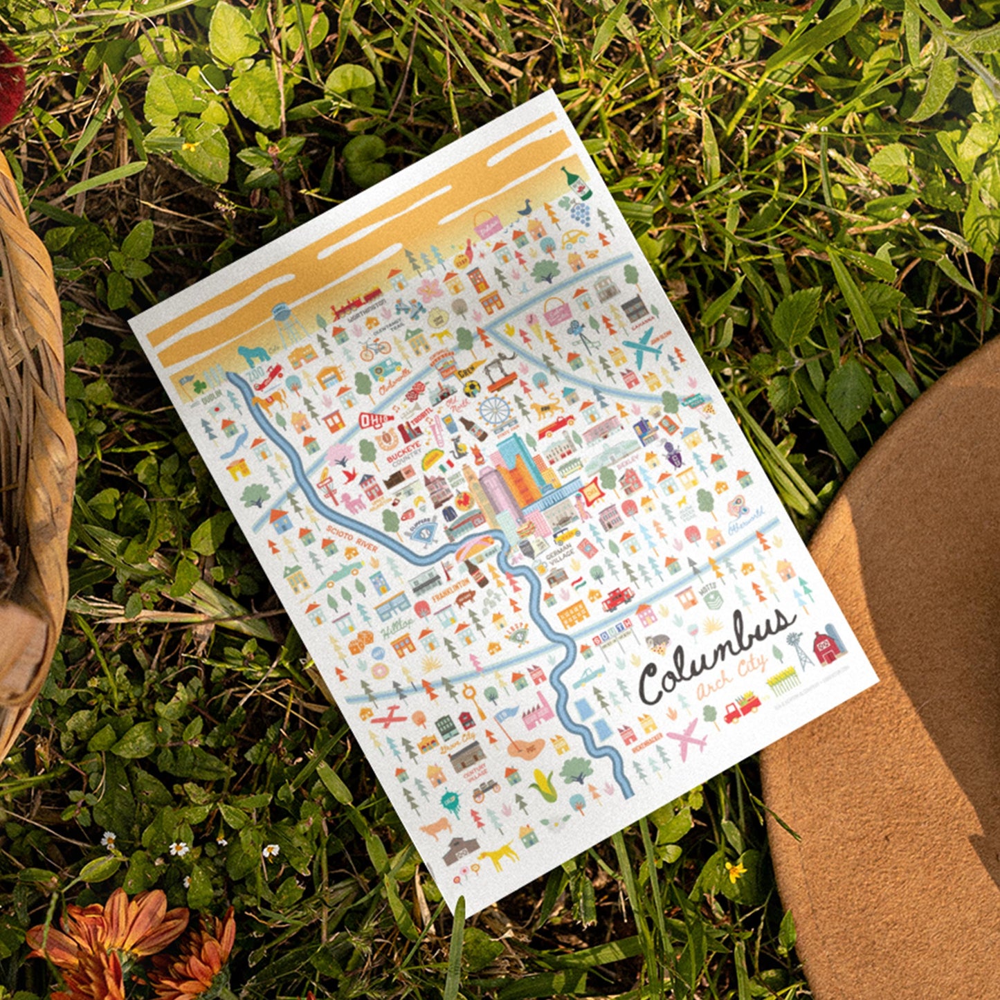 Columbus OH 5x7 City Series Postcard