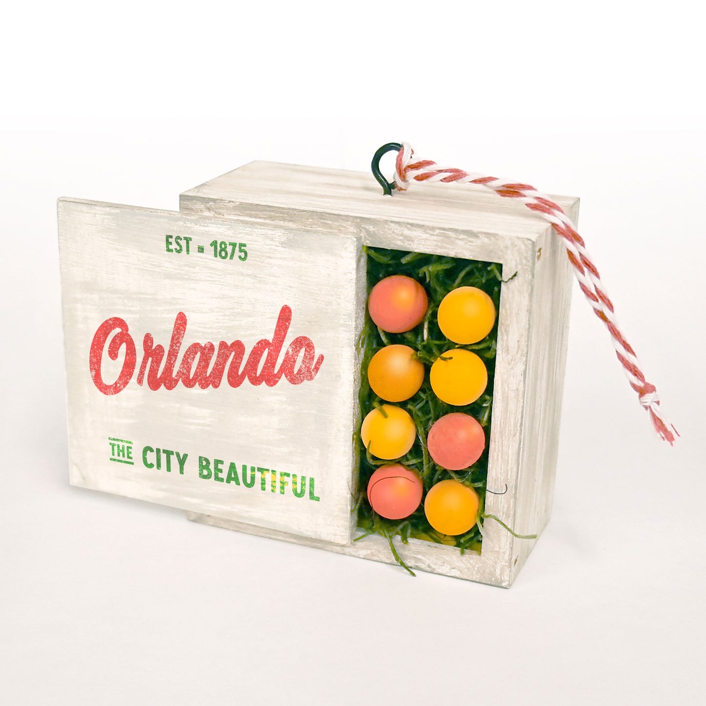 Orlando Orange Crate | Handmade Ornament | Limited Edition