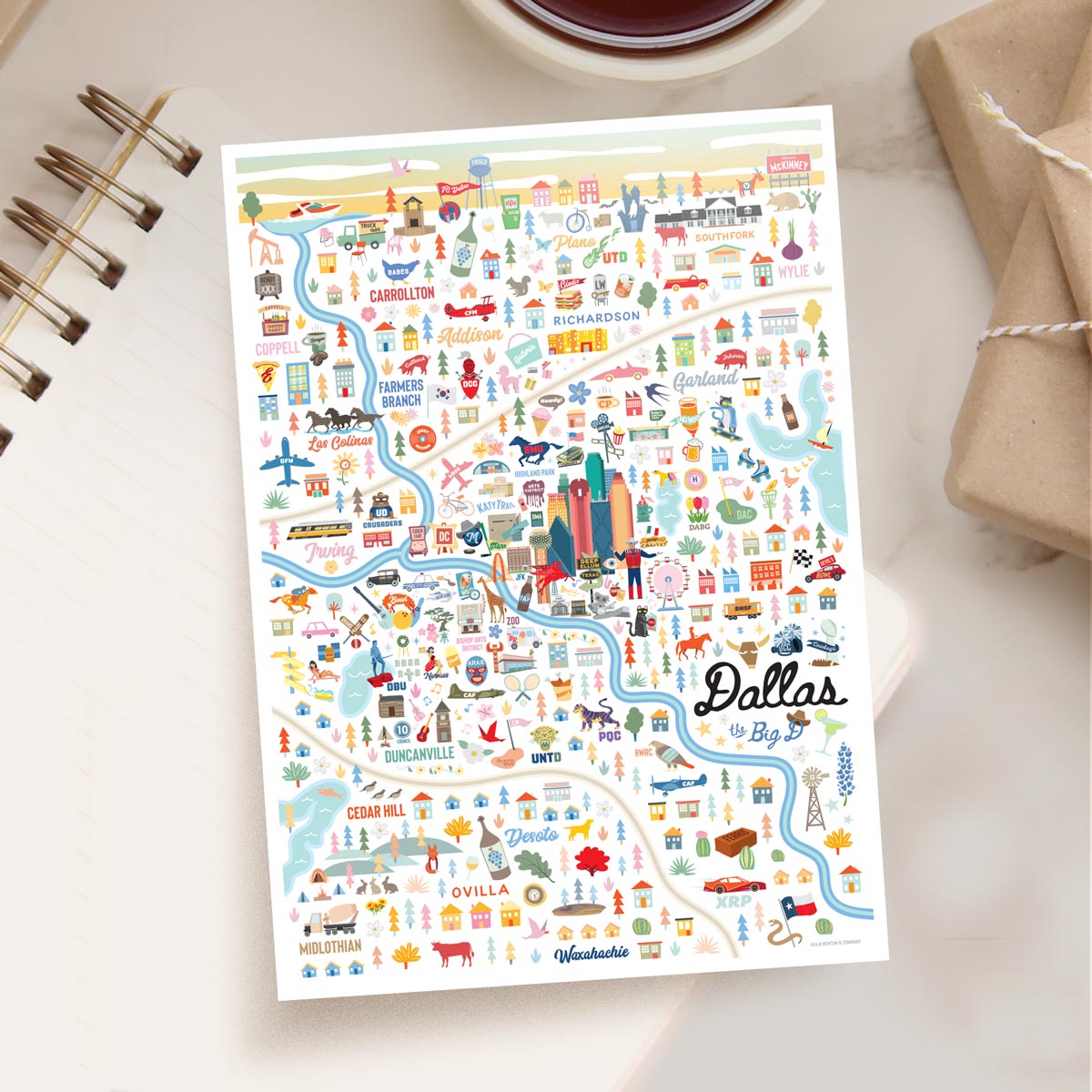Dallas TX 5x7 City Series Postcard