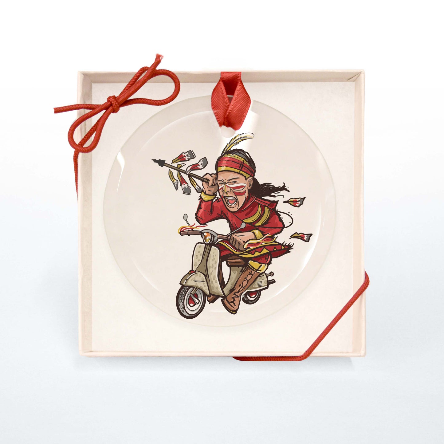 Florida State Noles Scooter | Glass Holiday Ornament - A. B. Newton and Company