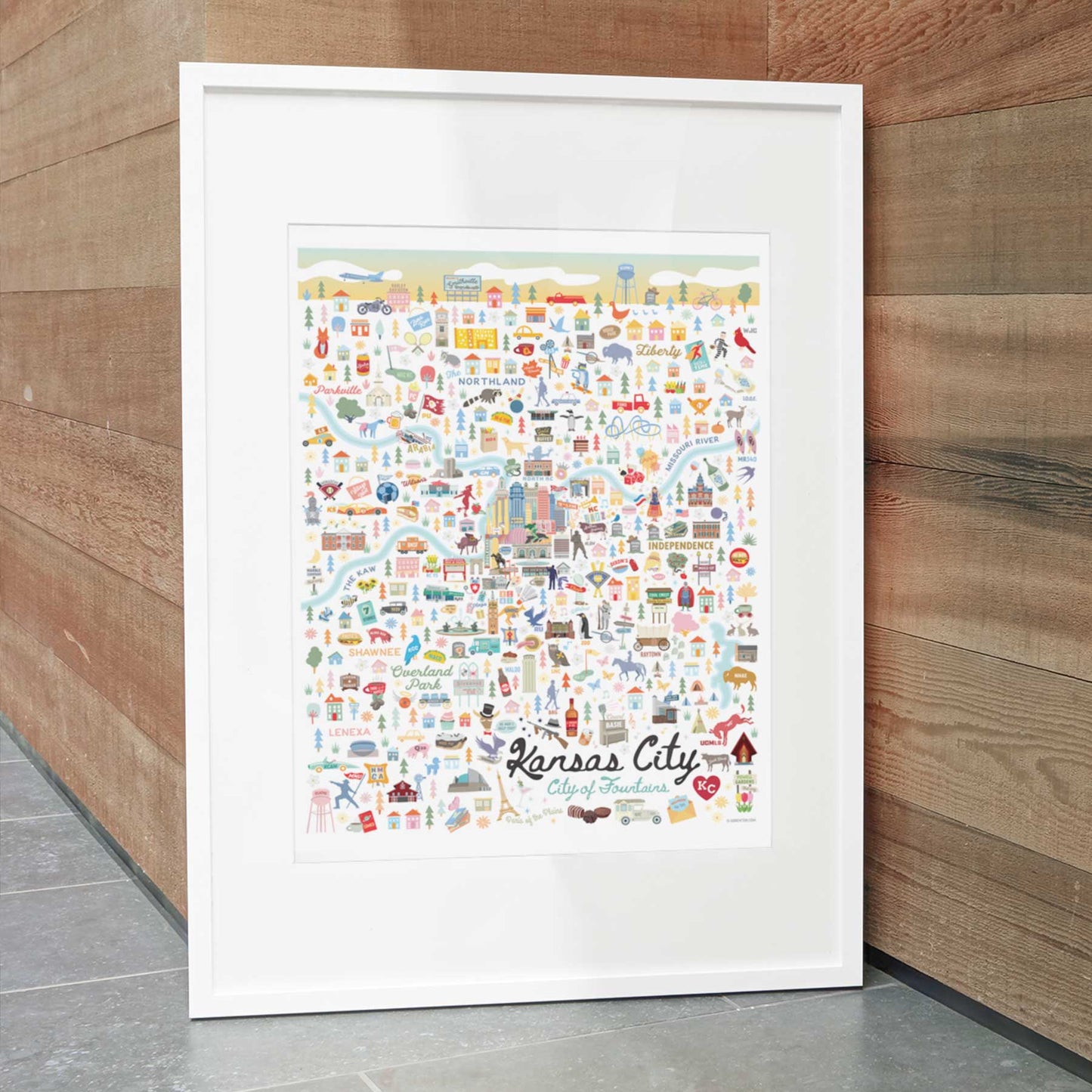 KANSAS, MO | City Series Map Art Print - A. B. Newton and Company