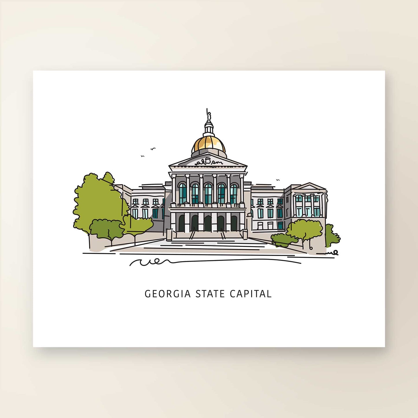 Georgia State Capital | Atlanta Landmark Series - A. B. Newton and Company