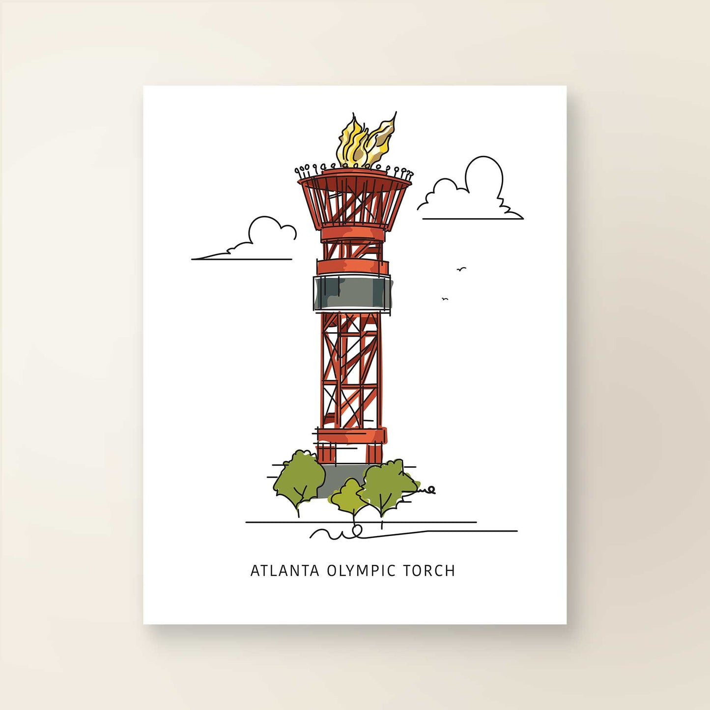 Olympic Torch | Atlanta Landmark Series - A. B. Newton and Company