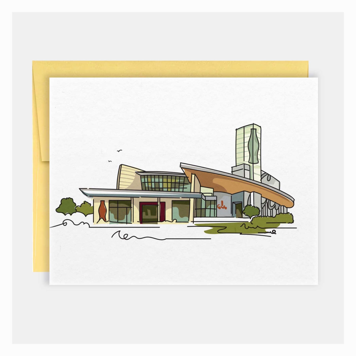 World of Coca-Cola | Atlanta Landmark Series | Greeting Card - A. B. Newton and Company