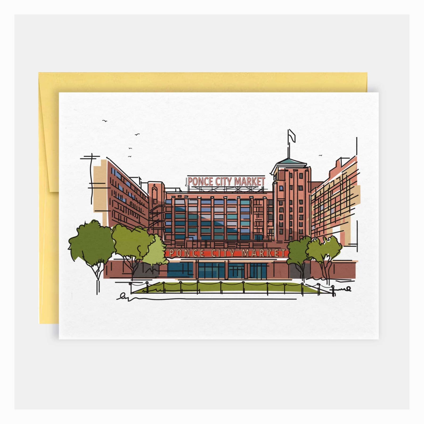 Ponce City Market | Atlanta Landmark Series | Greeting Card - A. B. Newton and Company