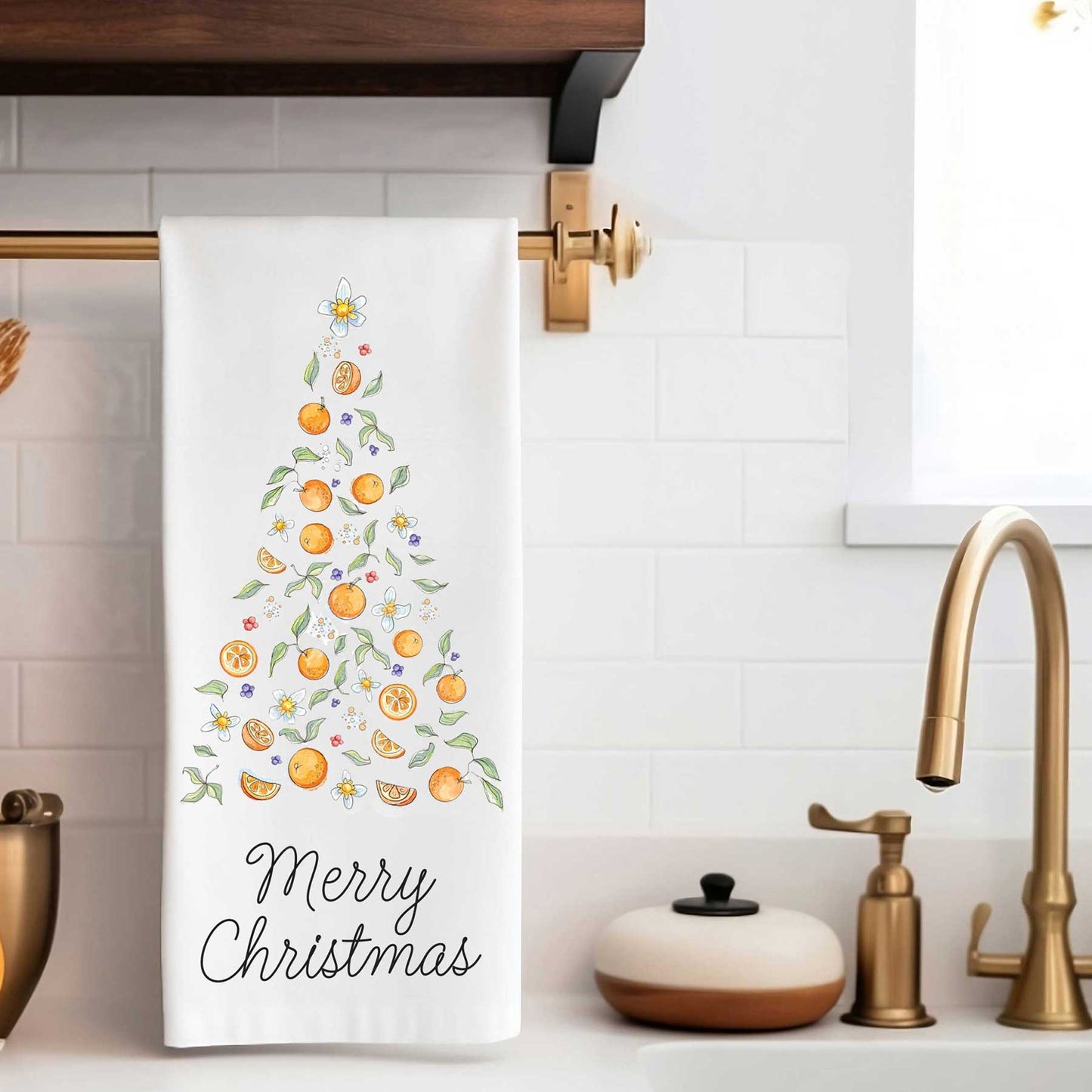 Citrus Christmas Tree | Holiday Tea Towel