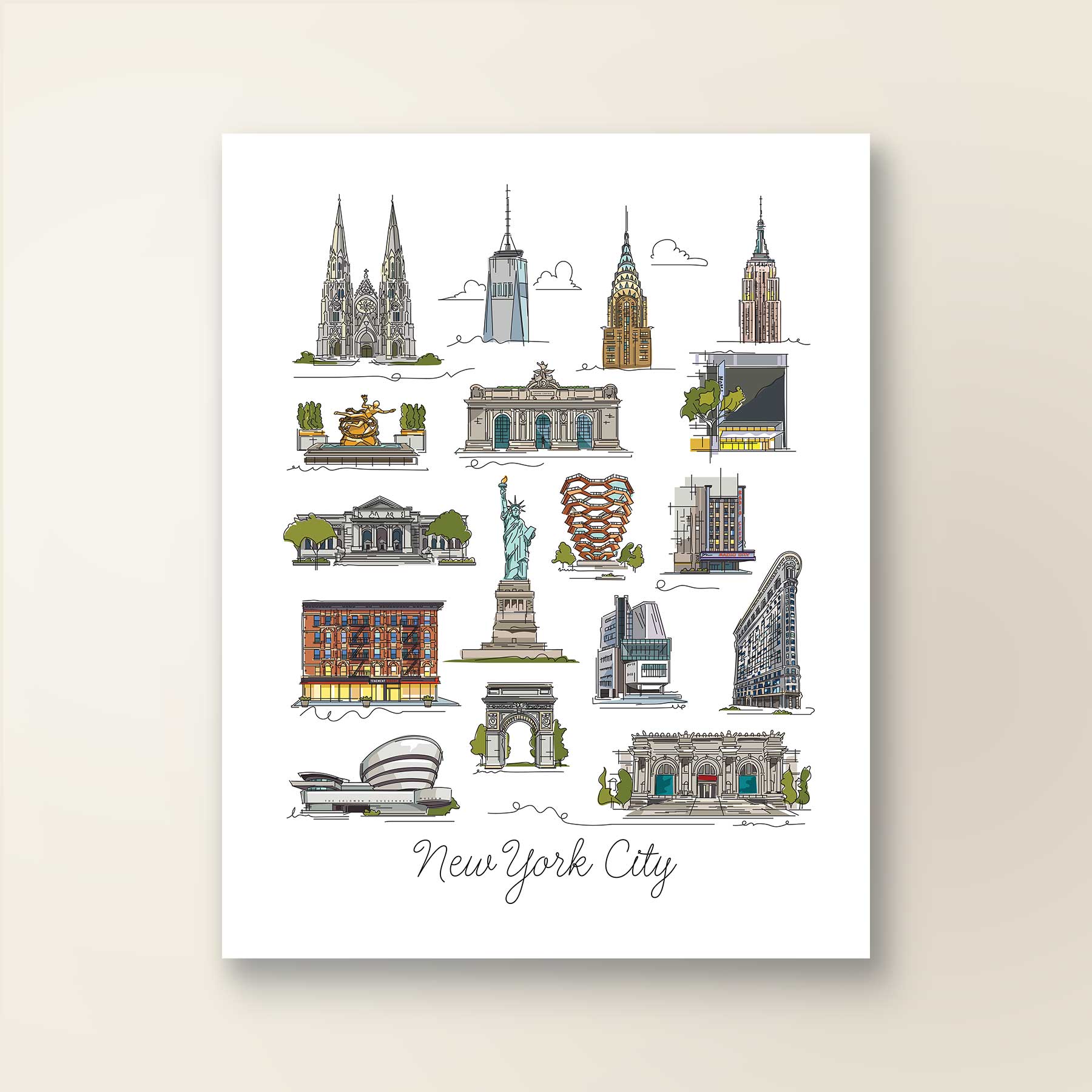 New York Collage Art | New York Landmark Series - A. B. Newton and Company