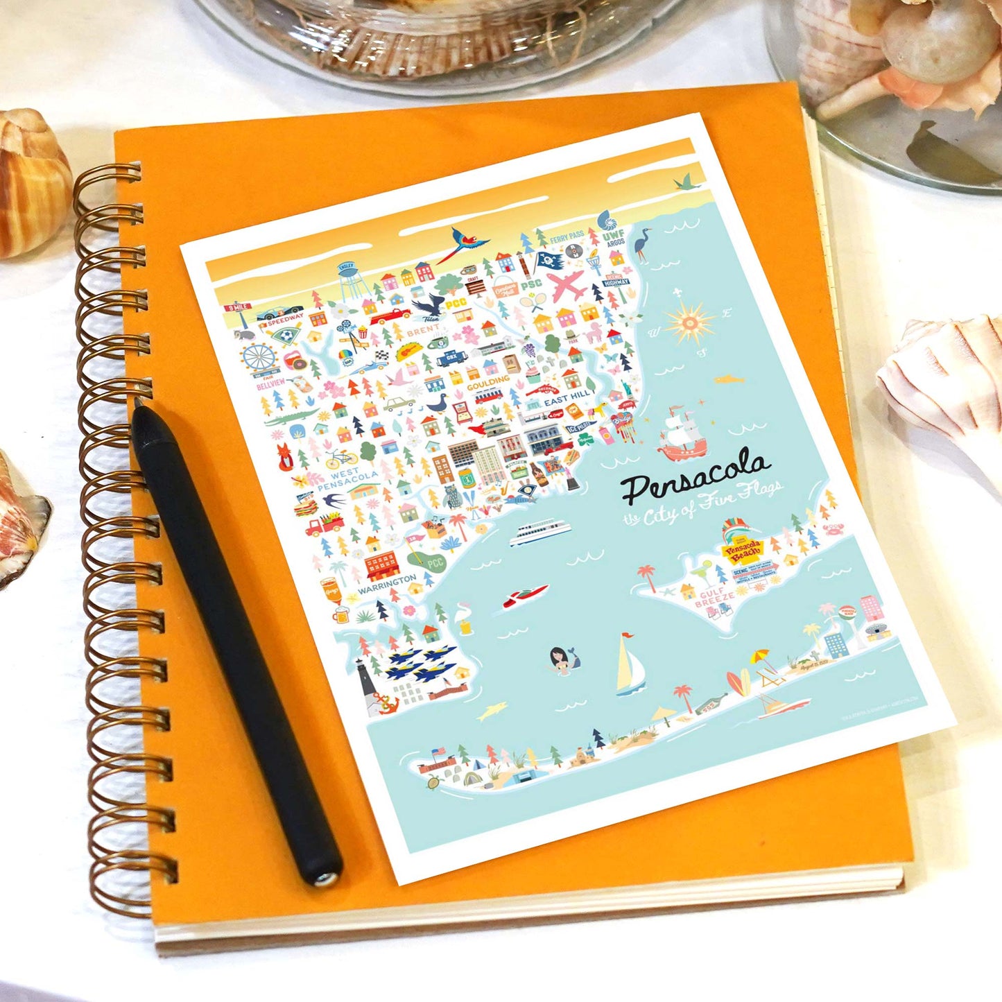 Pensacola FL 5x7 City Series Postcard