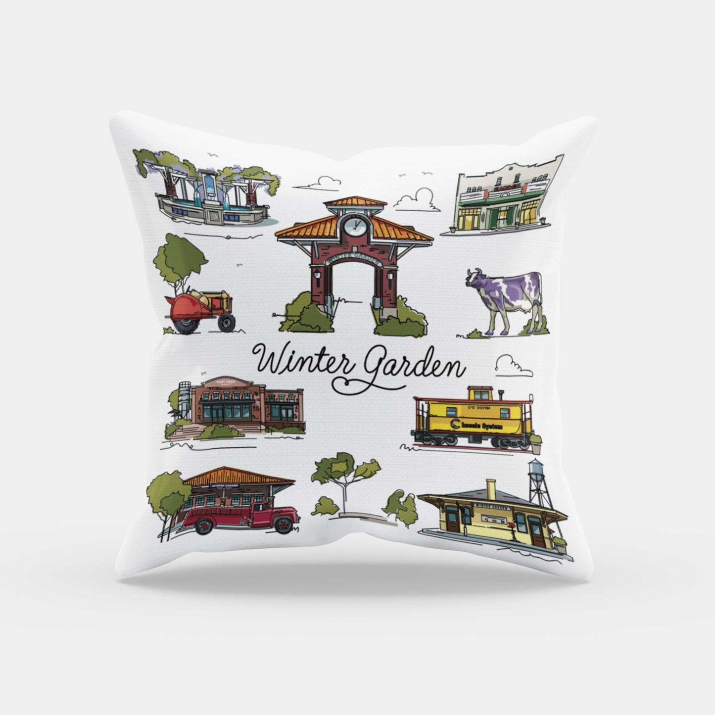 Winter Garden, FL | Landmark Series | Throw Pillow