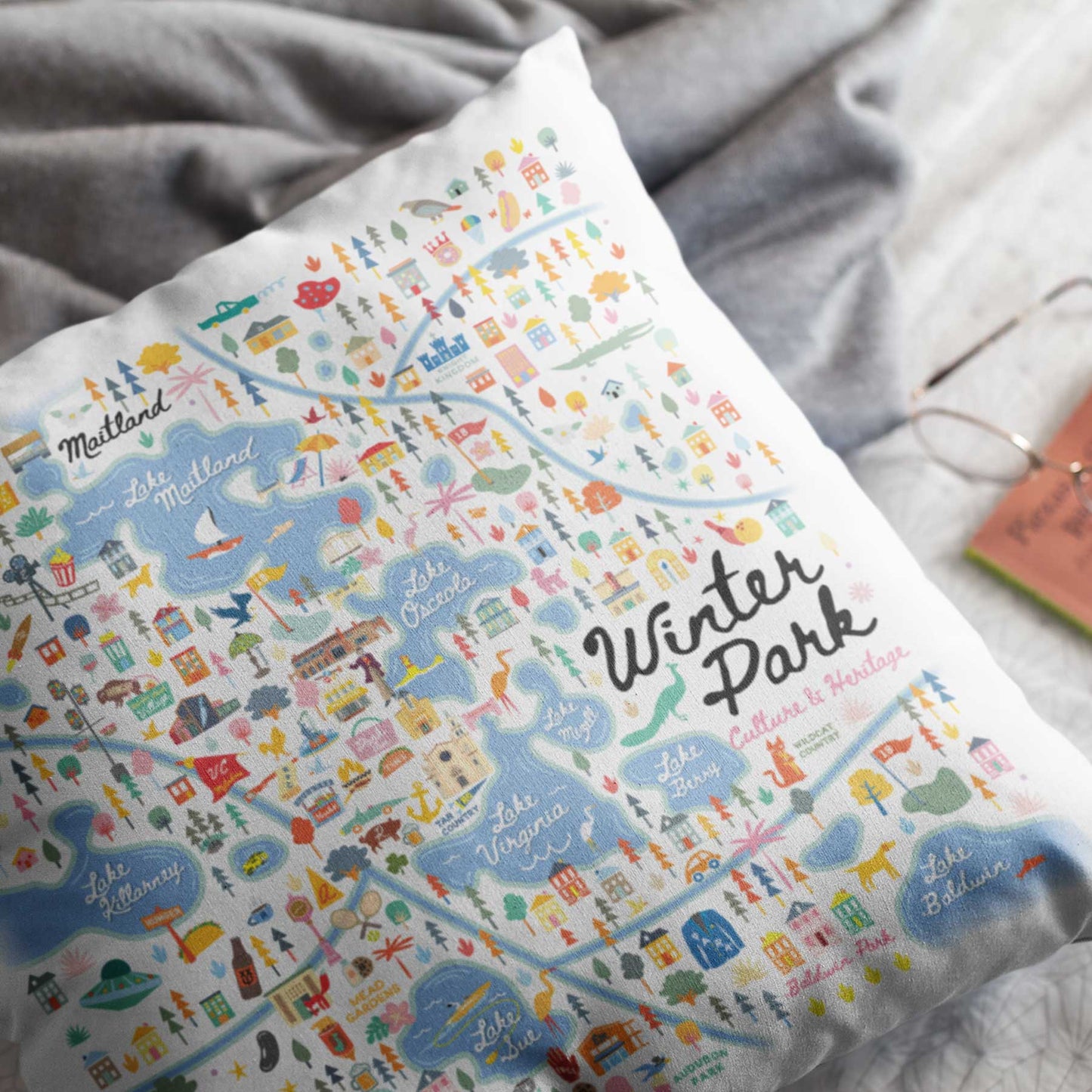 Winter Park, FL | City Series | Throw Pillow - A. B. Newton and Company