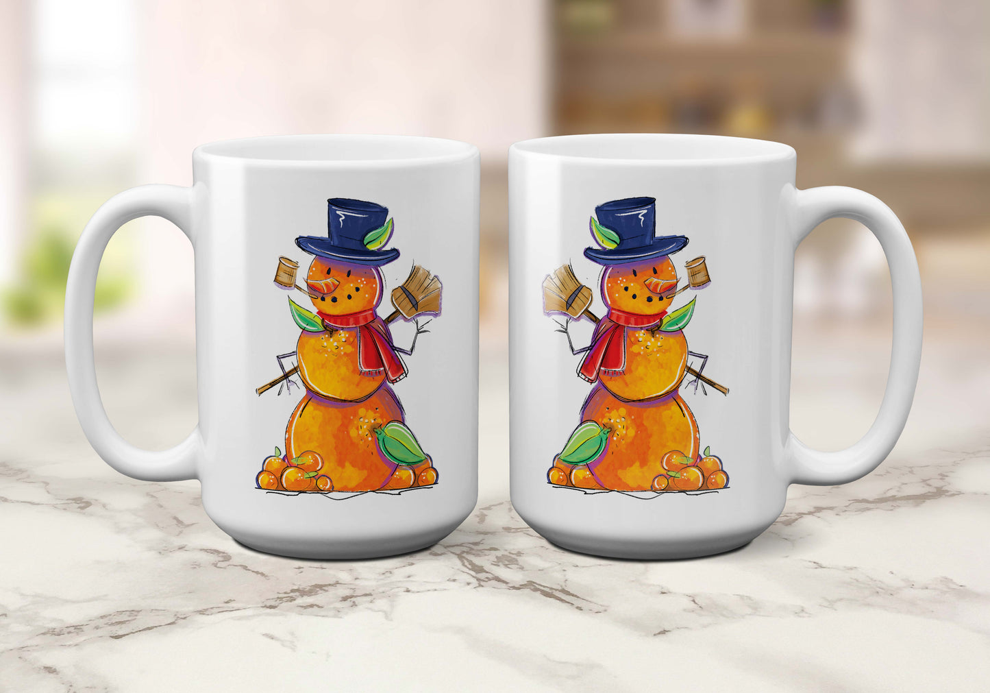 Florida Snowman | 15oz Holiday Coffee Mug - A. B. Newton and Company