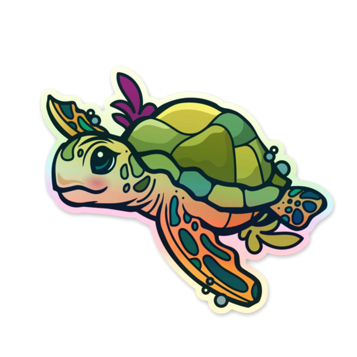 Holographic Florida Turtle | A Florida Inspired Sticker - A. B. Newton and Company