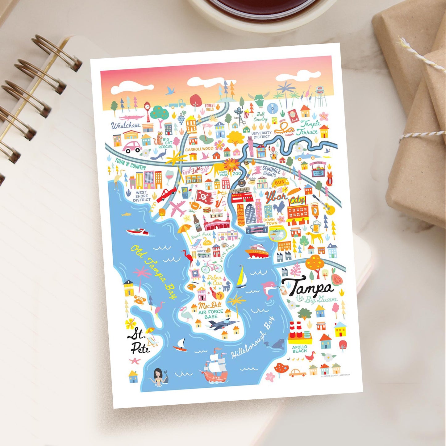 Tampa FL 5x7 Montage City Series Postcard