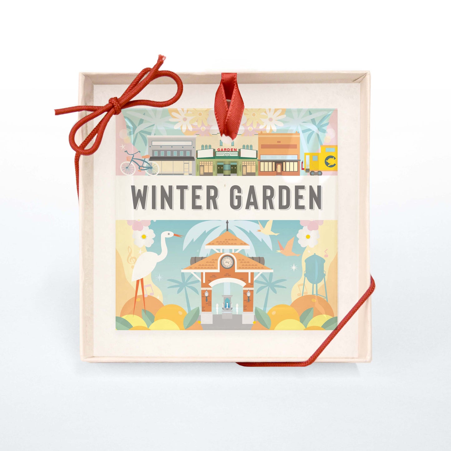 Winter Garden Montage | Glass Holiday Ornament - A. B. Newton and Company