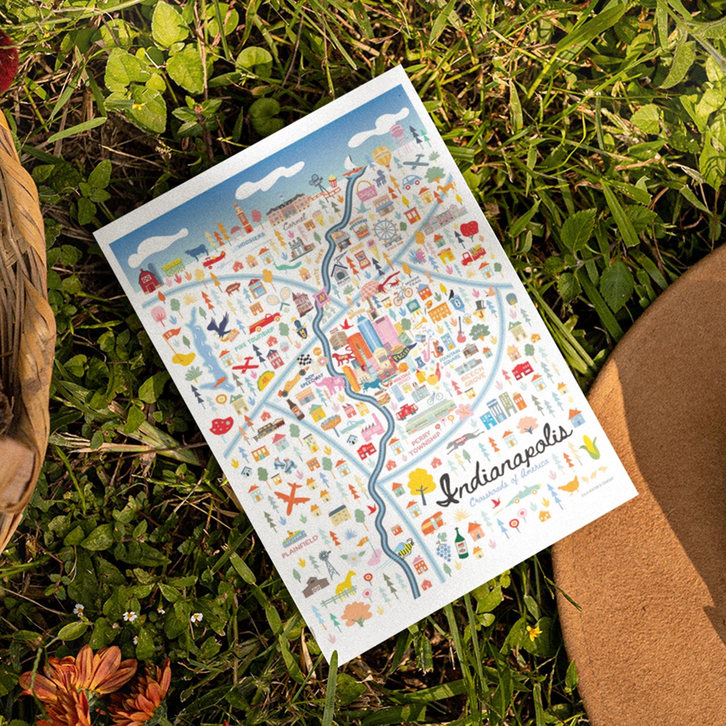 Indianapolis IN 5x7 City Series Postcard