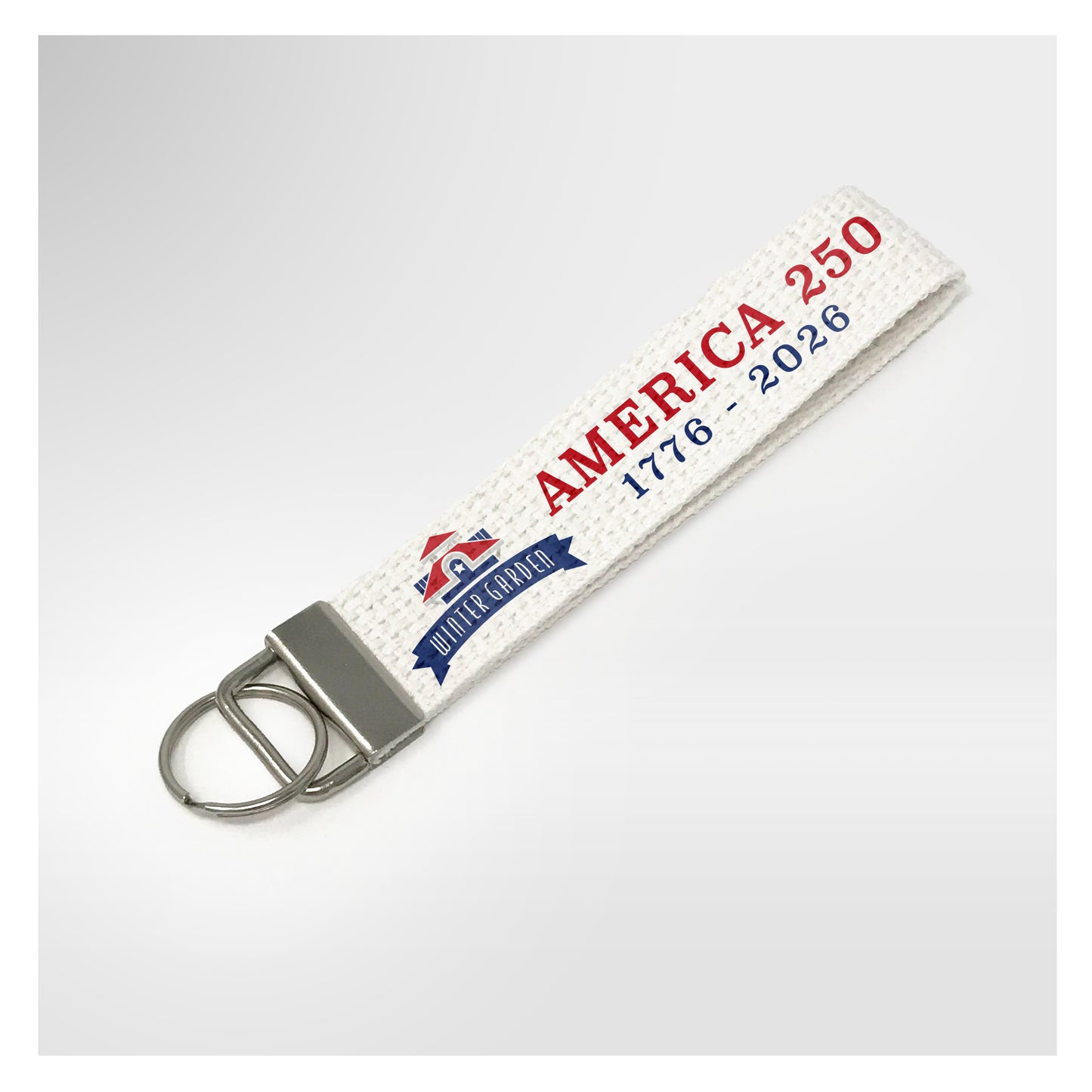 America 250th Inspired Canvas Keychain