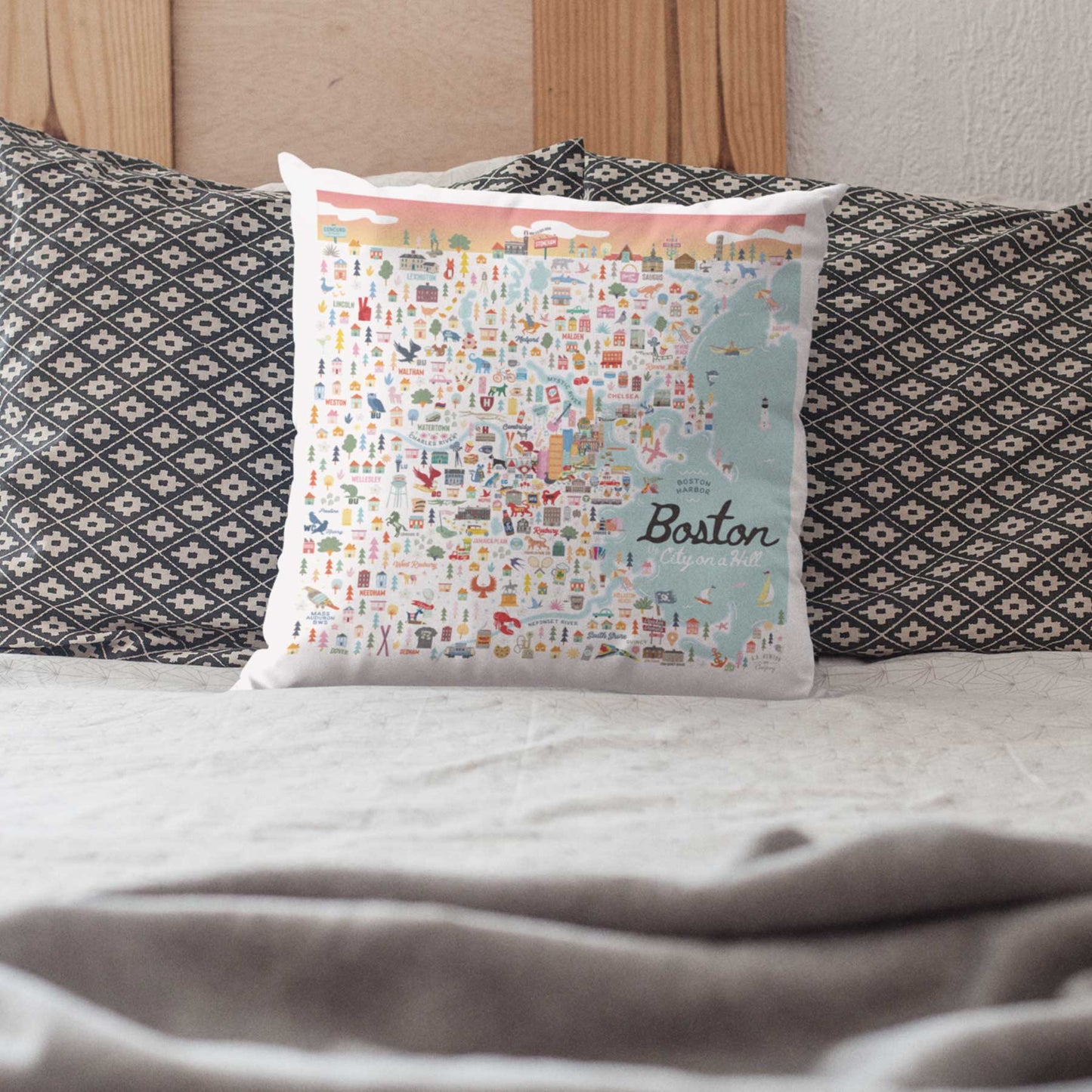Boston, MA | City Series | Throw Pillow - A. B. Newton and Company