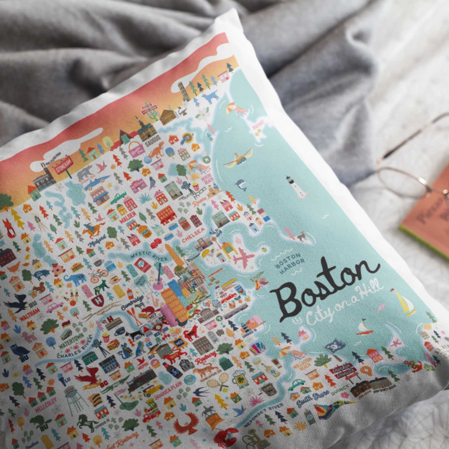 Boston, MA | City Series | Throw Pillow - A. B. Newton and Company