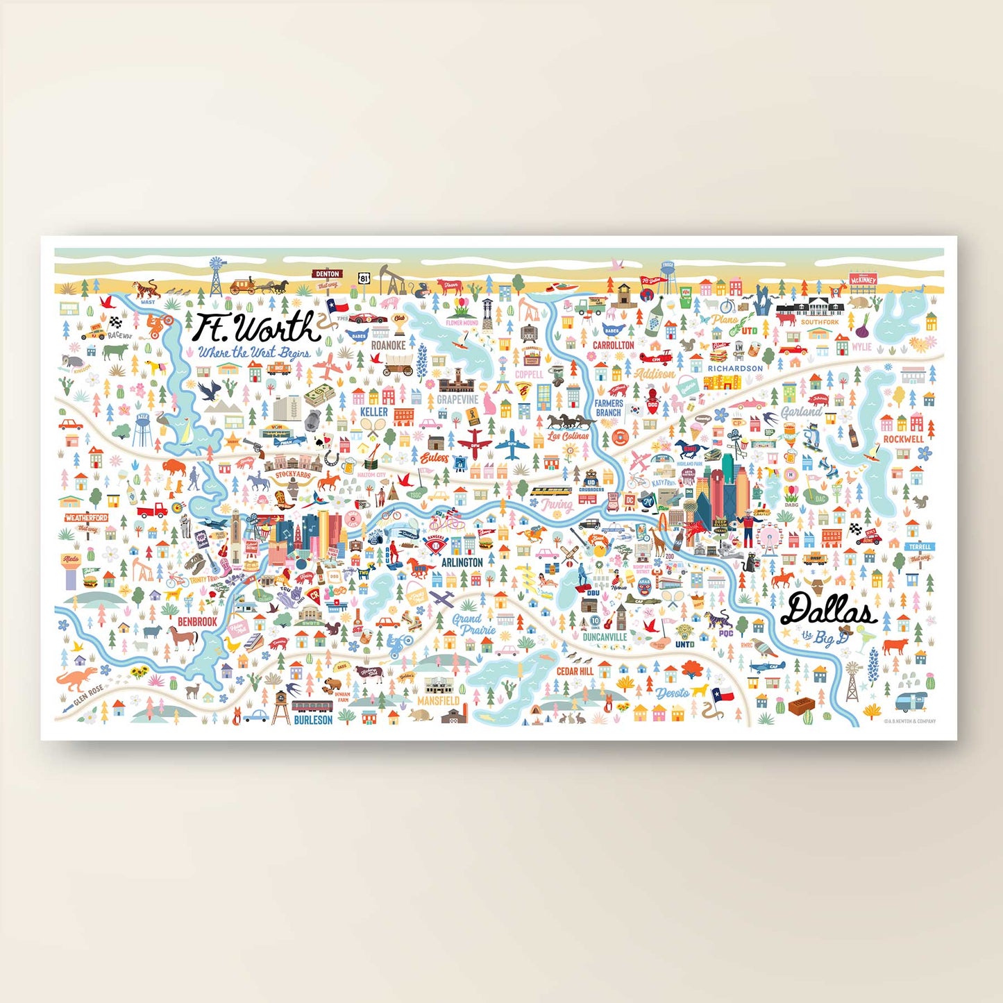 DFW Metroplex | 6x11 | City Series | Jumbo Postcard