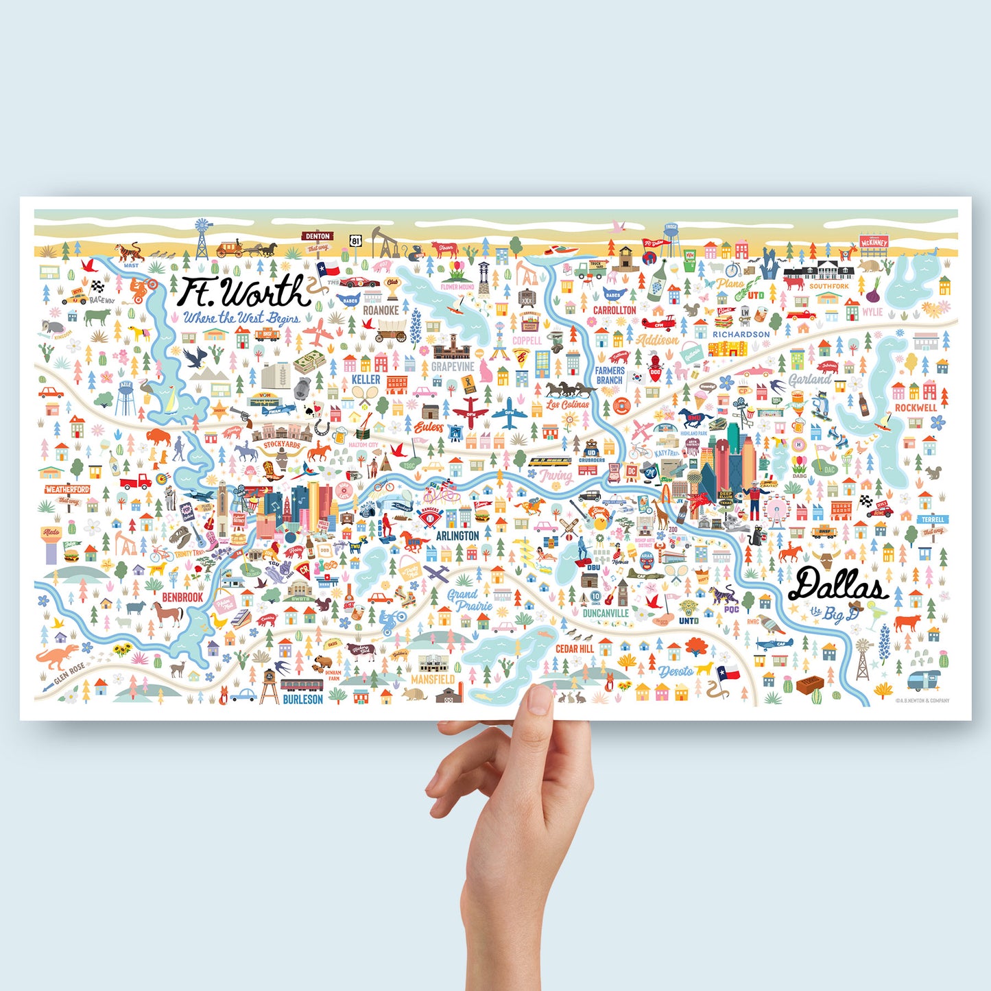 DFW Metroplex | 6x11 | City Series | Jumbo Postcard