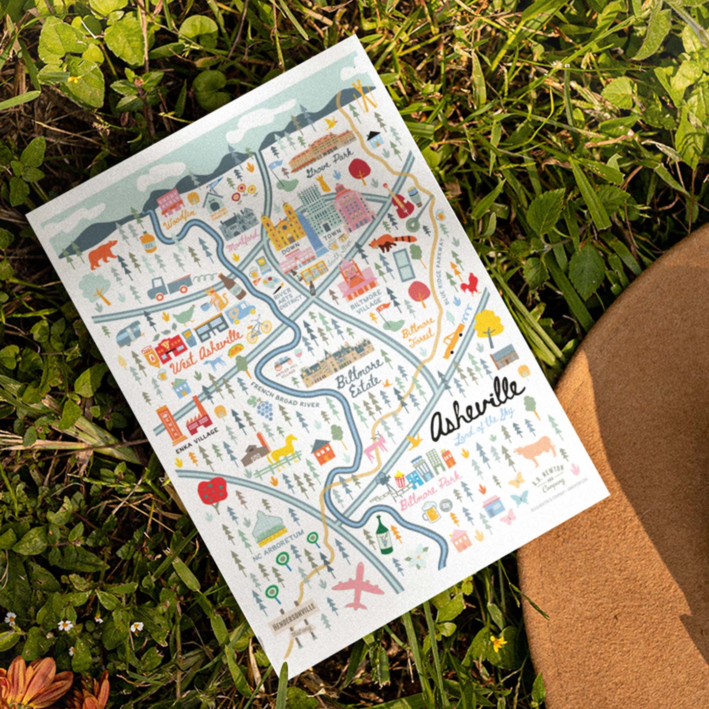 Asheville NC 5x7 City Series Postcard