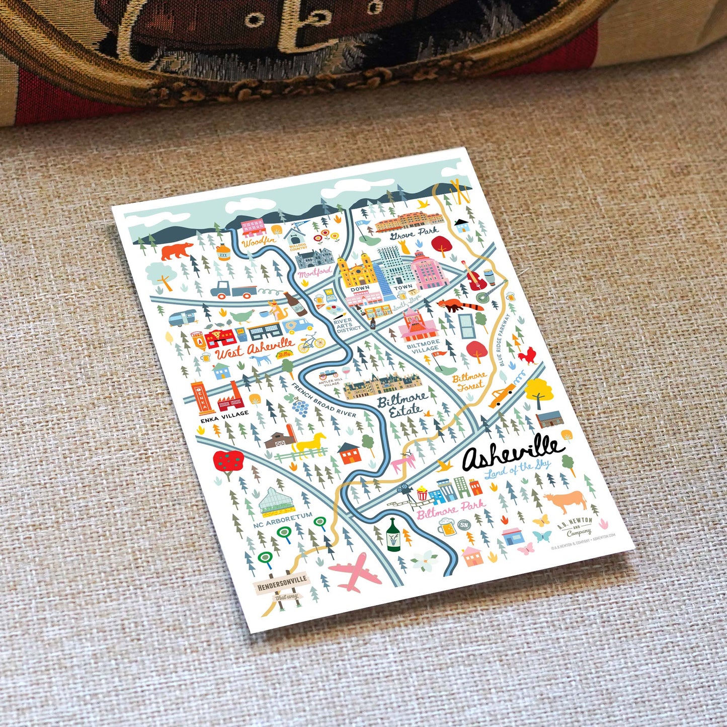 Asheville NC 5x7 City Series Postcard