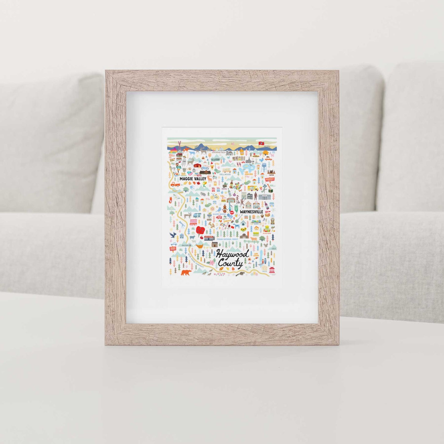 HAYWOOD COUNTY, NC | City Series Map Art Print