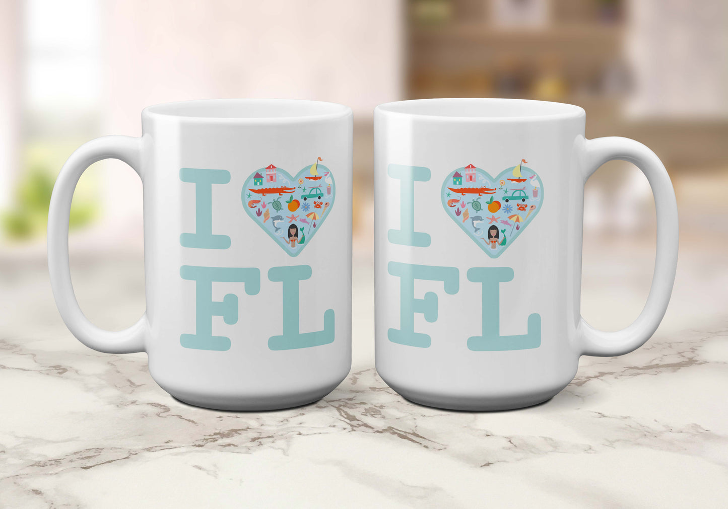 Whimsy I Heart FL | Coffee Mug