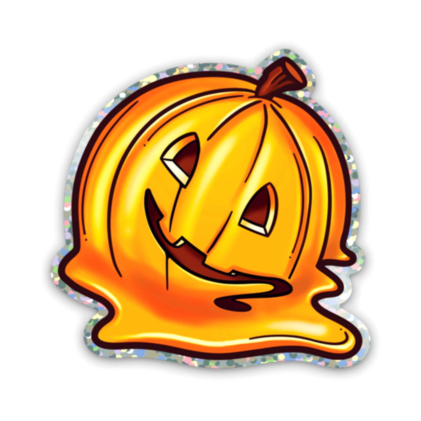 Glitter Melting Pumpkin | An Emoji Inspired Sticker - A. B. Newton and Company