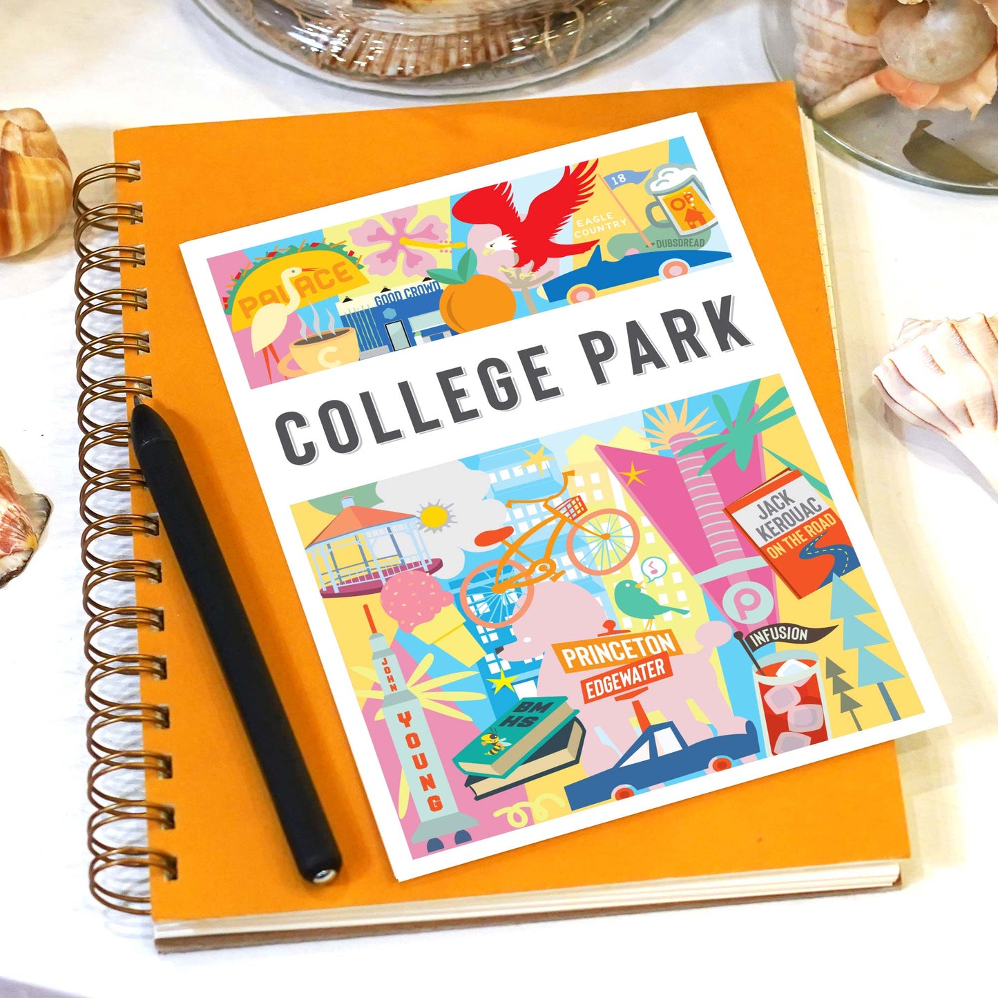 College Park FL 5x7 Montage City Series Postcard