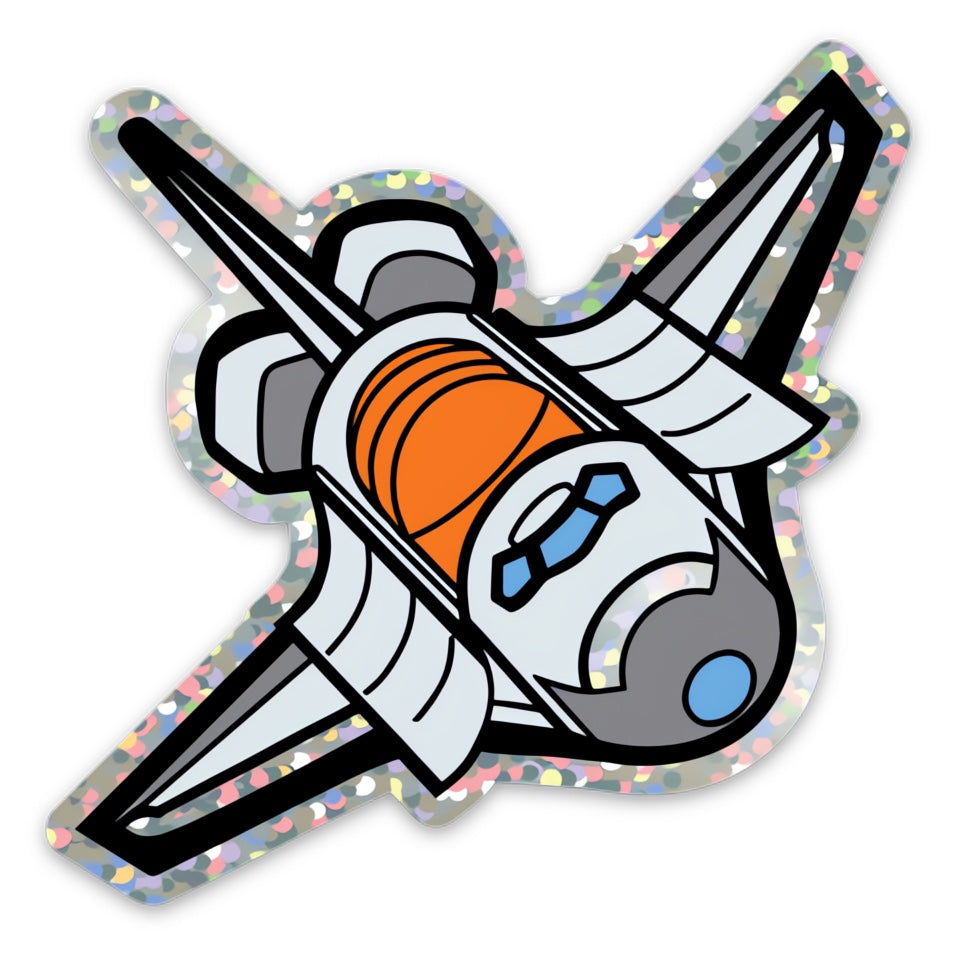 Glitter Space Shuttle | A Space Inspired Sticker - A. B. Newton and Company