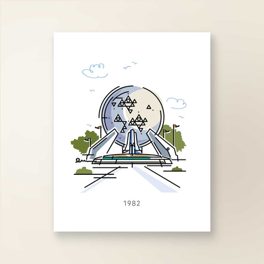 Spaceship Globe 1982 | Theme Park Series - A. B. Newton and Company