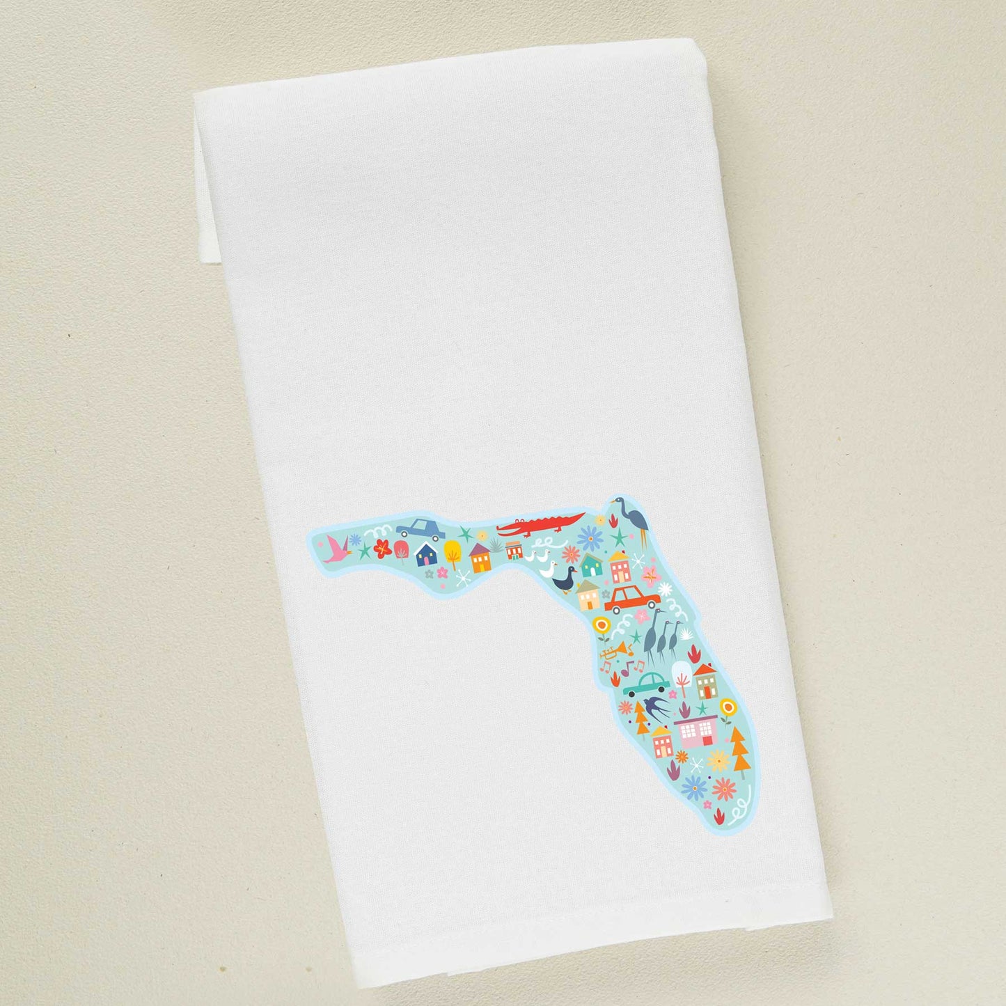 Whimsy Florida State | Tea Towel - A. B. Newton and Company