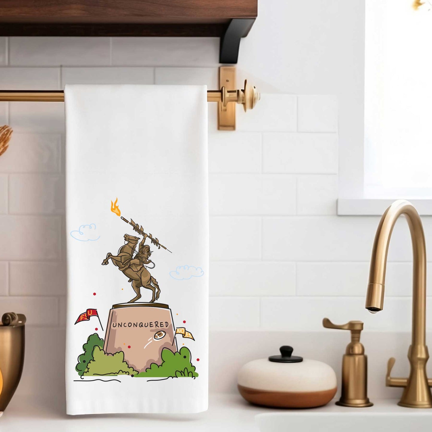 Unconquered Statue | Tea Towel