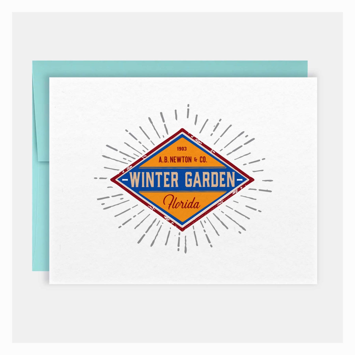 Winter Garden Florida Diamond Greeting Card - A. B. Newton and Company