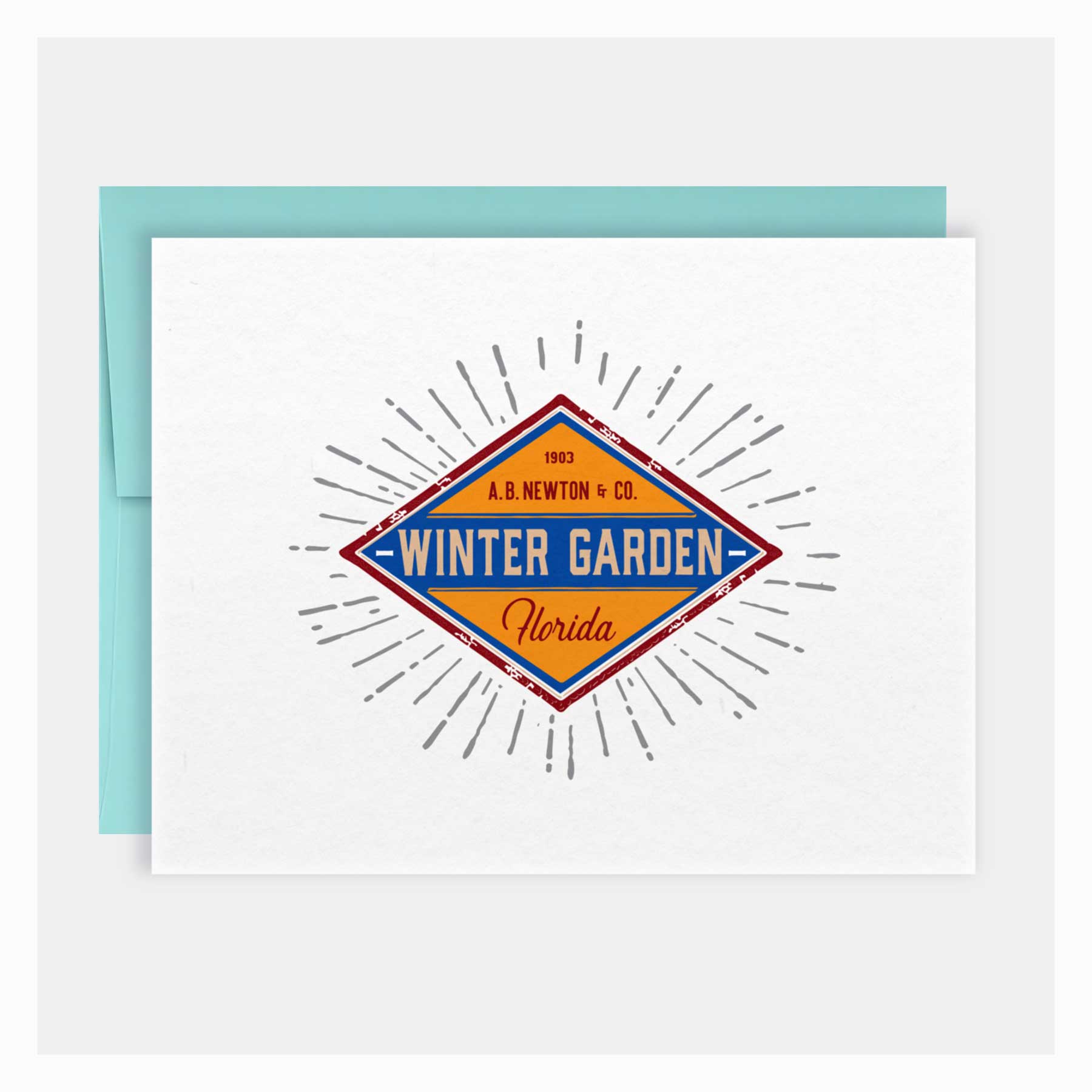 Winter Garden Florida Diamond Greeting Card - A. B. Newton and Company