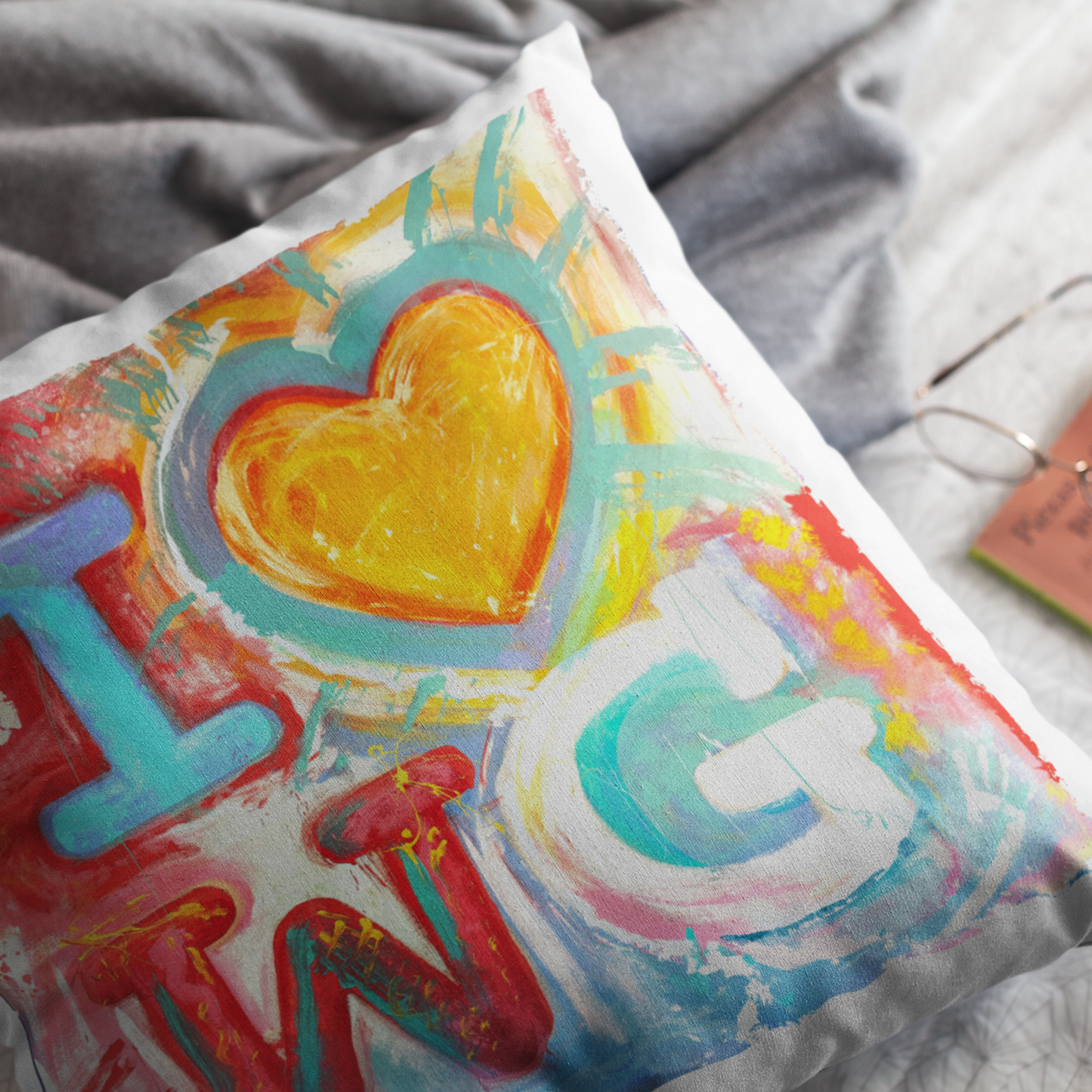 I Heart Winter Garden | Painterly Series | Throw Pillow