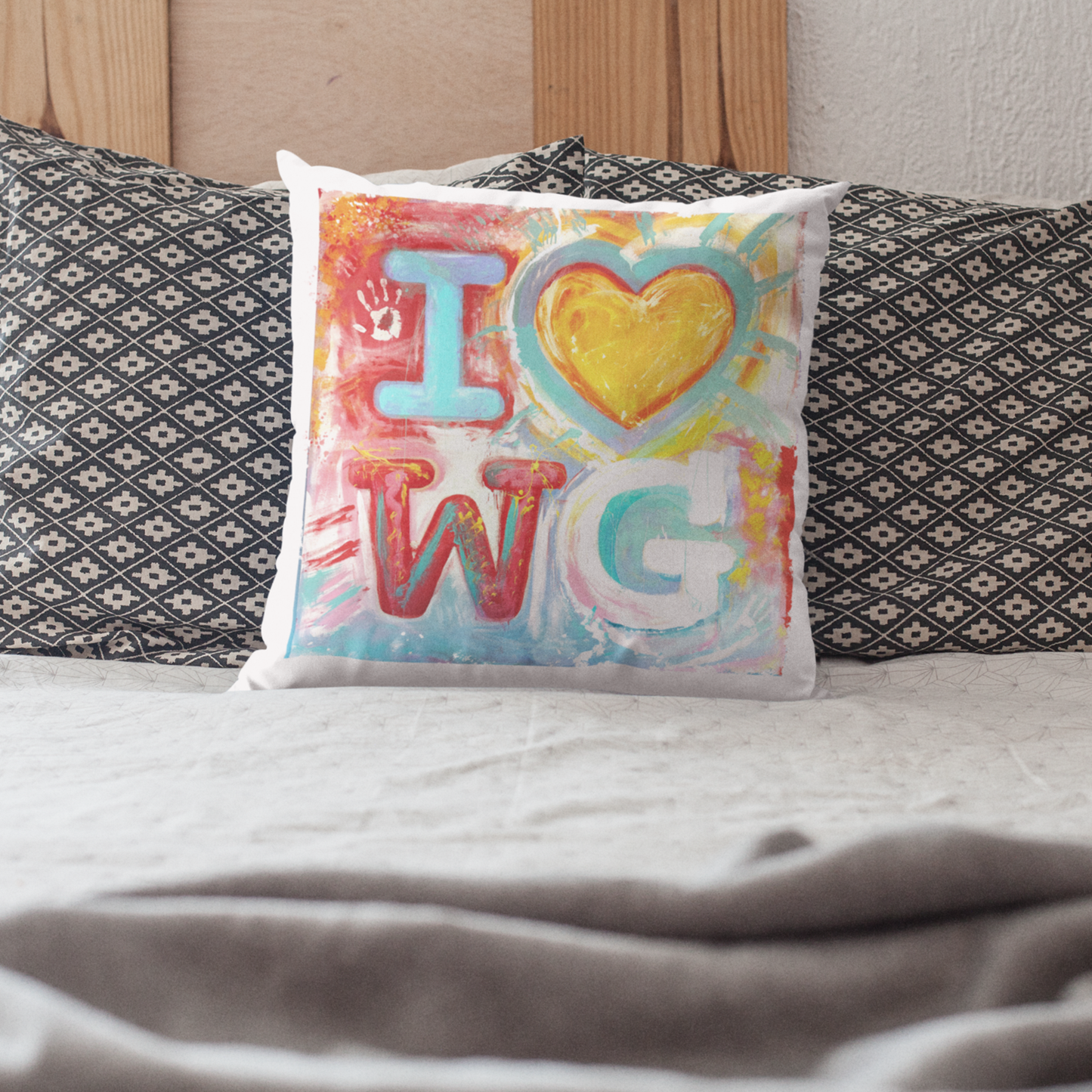I Heart Winter Garden | Painterly Series | Throw Pillow