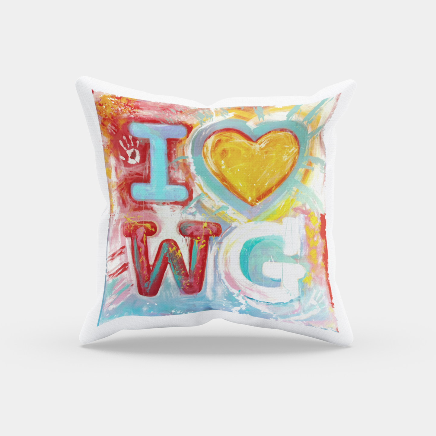 I Heart Winter Garden | Painterly Series | Throw Pillow